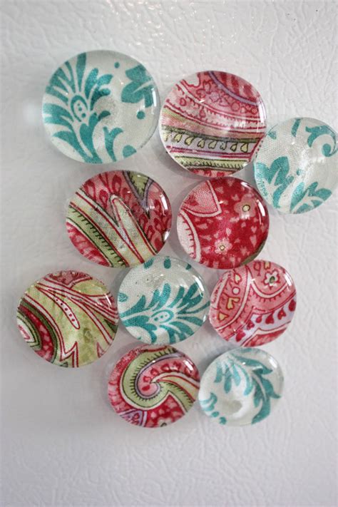 Diy Glass Fabric Magnets Be Creative