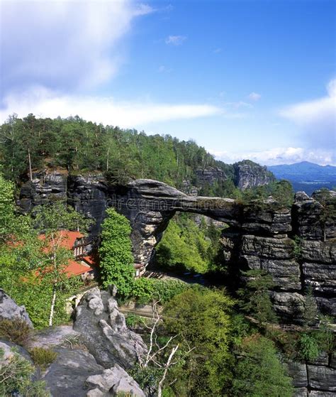 Pravcicka Tor Nationalpark Tschechische Republik Stockbild Bild Von