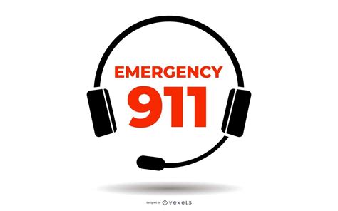 Emergency 911 Badge Vector Download