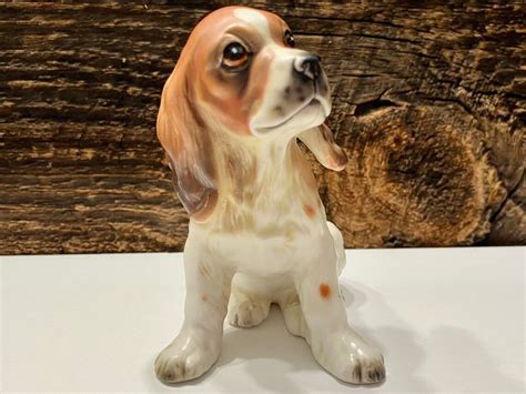 Vintage Beagle Dog Figurine By Lefton Vintage Beagle Statue Etsy Uk