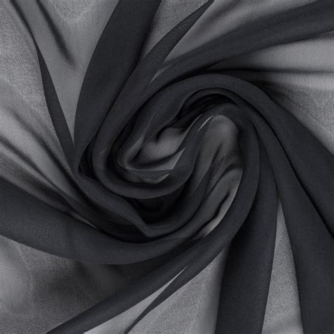 Black Silk Wide Chiffon Chiffon Fabric Silk Chiffon Fabric Black Silk