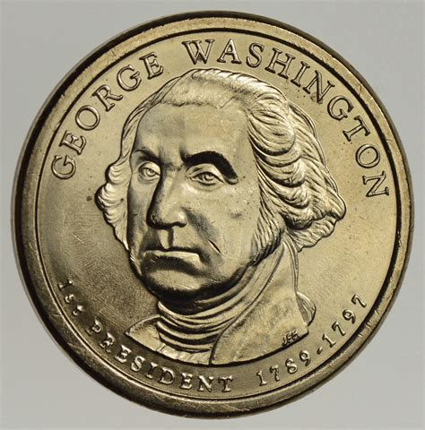 Rare Error 2007 George Washington Dollar Coin 1st