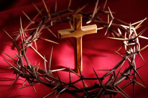 Crown Of Thorns And Wooden Cross Stock Photo Download Image Now Istock