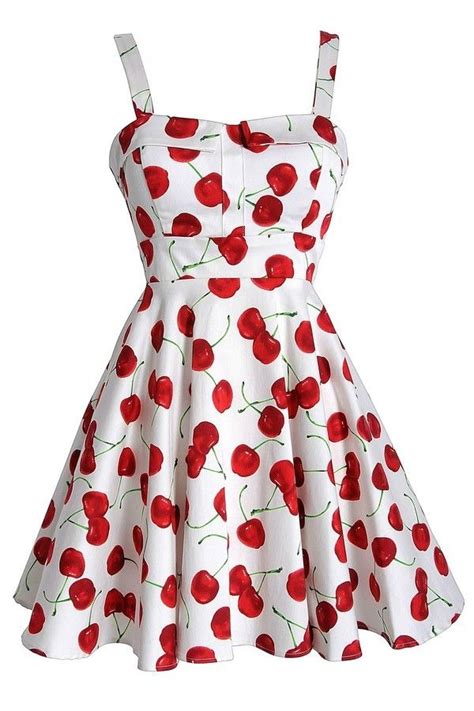 Cheerful Cherry Ivory Printed Fit And Flare Dress Fit And Flare Dress