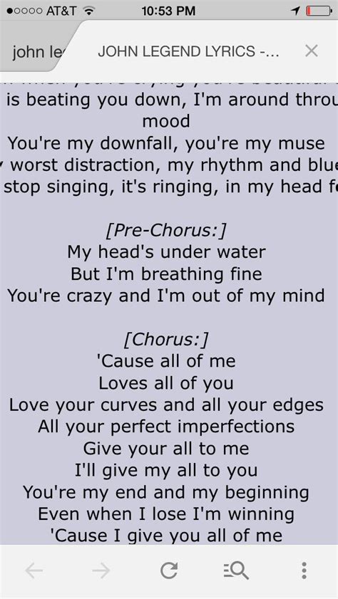 All Of Me Lyrics Me Too Lyrics Rhythm And Blue John Legend Lyrics