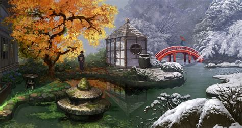 Artistic Oriental Hd Wallpaper Background Image 2046x1080