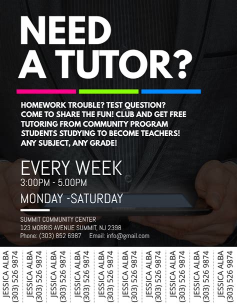 Tutoring Service Flyer Template Postermywall