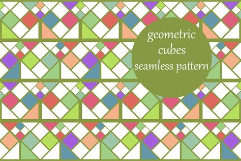Geometric Rubikz Cube Pattern Graphic By Brightgrayart · Creative Fabrica