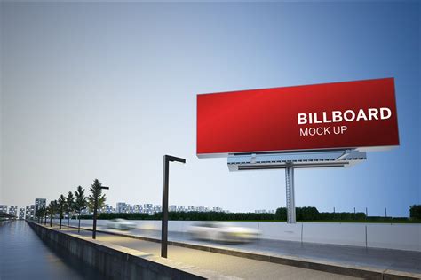 Billboard Mockup On Highway Billboard Mockup Billboard Outdoor