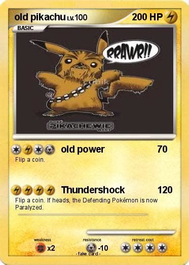 Pokémon Old Pikachu 1 1 Old Power My Pokemon Card