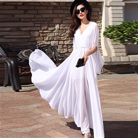 Shop plus size dresses that delight from day to night! Aliexpress.com : Buy WBCTW White Maxi Long Half Flare ...