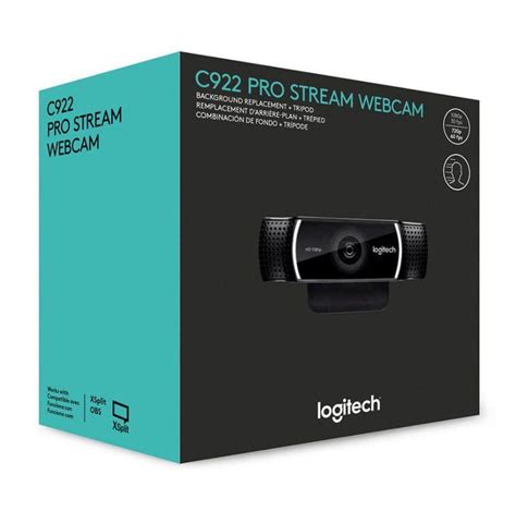 Webcam Logitech Pro Stream C922 Full Hd 1080p 30fps 720p 60fps Com Tripé Logitech Webcam
