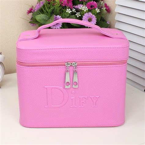 Pu Beauty Case Cosmetics Bag Makeup Storage Box Organizer Box Women