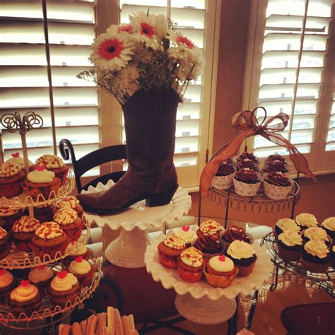 Country Bridal Shower Display With Our Amazing Cupcakes Romantic