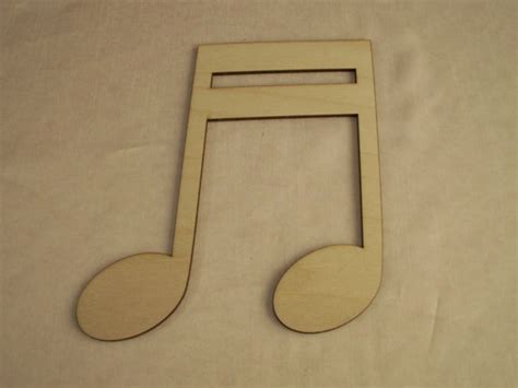 Music Note Wood Shape Laser Cut Wood Ready To Paint