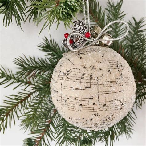 Sheet Music Christmas Ornament Pinecone Music Ornament Etsy Music