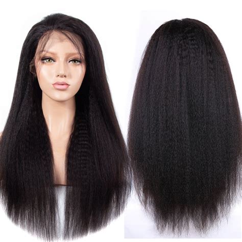 Lace Frontal Wigs Kinky Straight Human Hair Wigs Tinashehair
