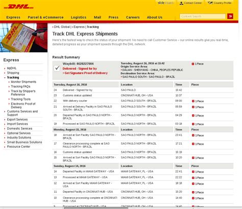 The information includes phone numbers, email address and office address as well. How to Track your DHL Delivery