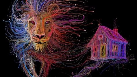 The Lion And The Home Of The Wires Wallpapers And Images Wallpapers