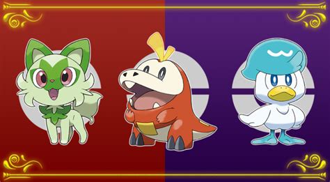 Sprigatito Fuecoco And Quaxly Are Shiny Locked As Starter Pokémon In