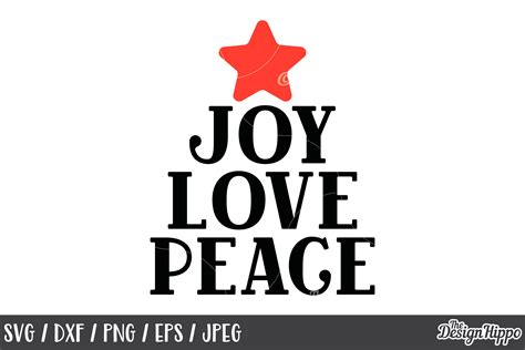 Christmas Joy Love Peace Svg Printable Png Dxf Cut File 167352