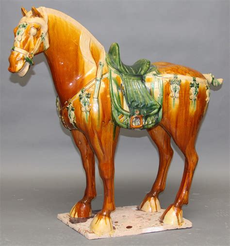 Monumental Chinese Ceramic Horse Collection Wolfs Fine Paintings