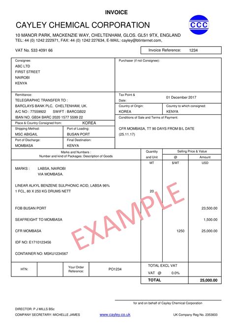 Invoice Format For Export Invoice Template Ideas Vrogue