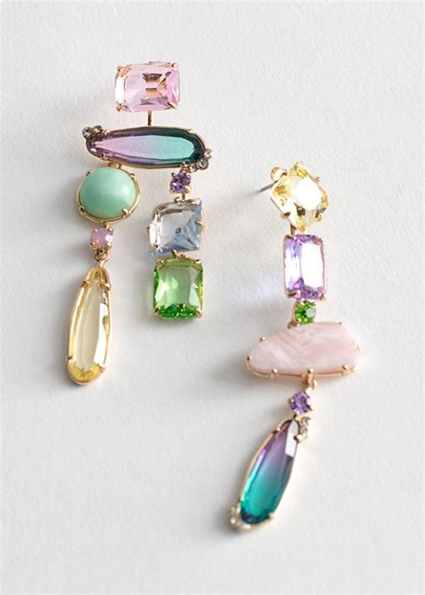 Rainbow Rhinestone Hanging Earrings Hanging Earrings Fashion Jewelry