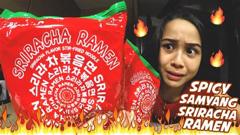 Spicy Samyang Sriracha Ramen Korean Fire Noodle Mukbang Youtube
