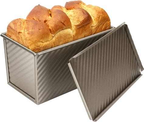 Maxjaa Loaf Pan With Lid For Baking Bread Non Stick Loaf Tin With Cover