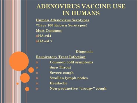 PPT - ADENOVIRUS AS A VECTOR IN GENE THERAPY AND VACCINES PowerPoint