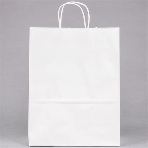 White Paper Shopping Bags With Handles 250bundle