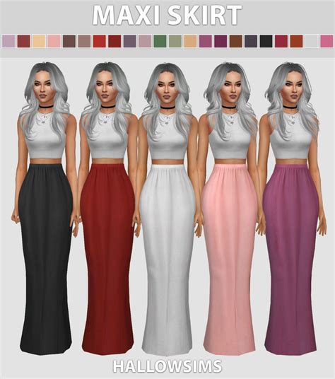 Hallowsims Maxi Skirt Comes In 22 Colors Smooth Texturedownload Maxi