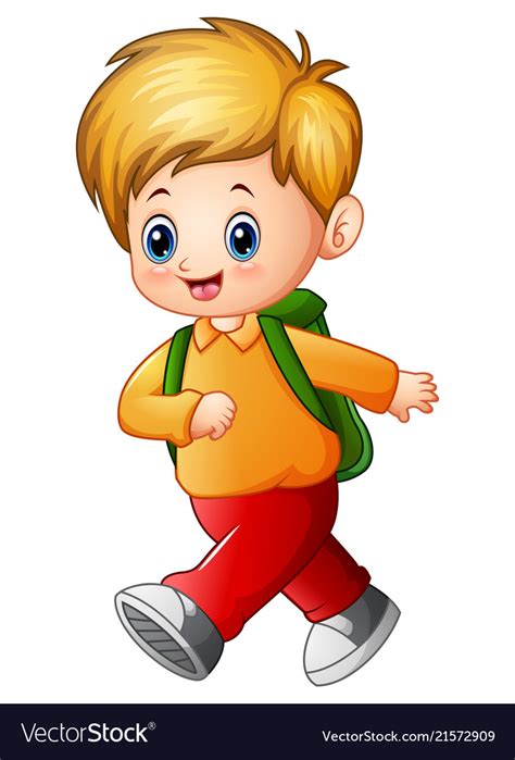 Tons of awesome cartoon boy wallpapers to download for free. Cute schoolboy cartoon Royalty Free Vector Image