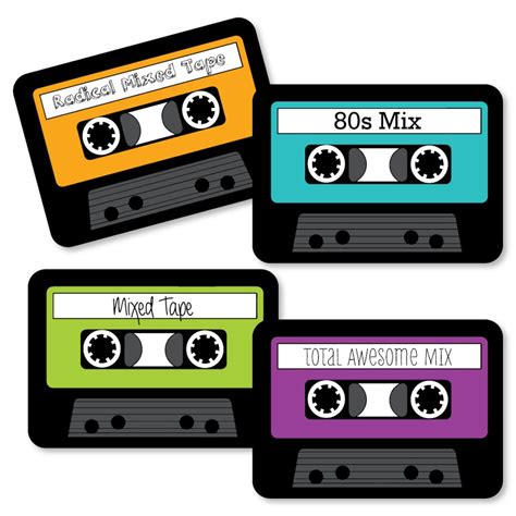 80s Retro Paper Cassette Tape Diy Decorations Etsy
