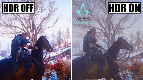 Assassin S Creed Valhalla Graphics Comparison Gameplay Hdr Off Vs Hdr
