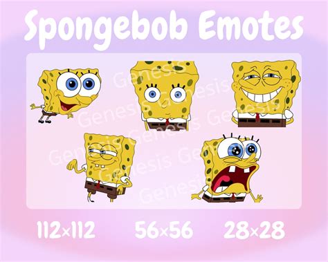 Spongebob Emotes Twitch Kick Or Discord Emotes Ready To Etsy