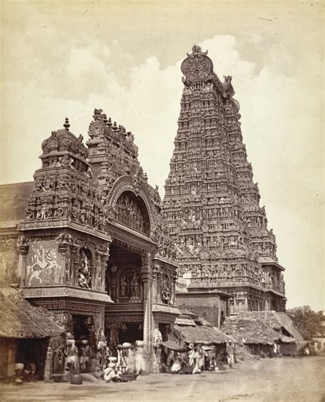 Rare Old Photos Of Meenakshi Amman Temple Madurai Tamil Nadu India