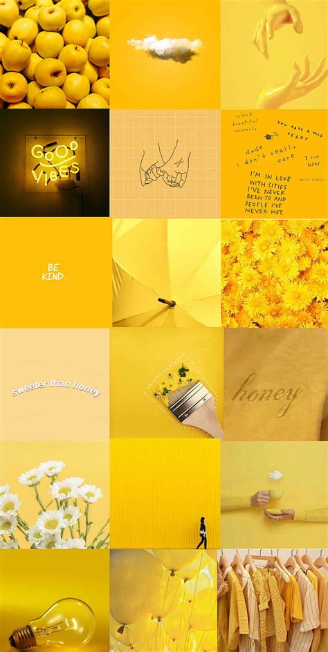 Download Yellow Aesthetic Phone Variety Wallpaper