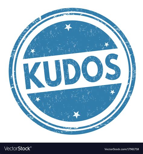 Kudos Sign Or Stamp Royalty Free Vector Image Vectorstock