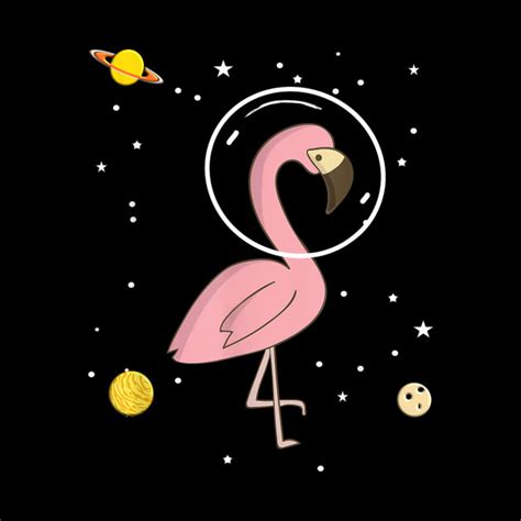Flamingo In Space Flamingo Astronaut T Flamingo Lover Pin
