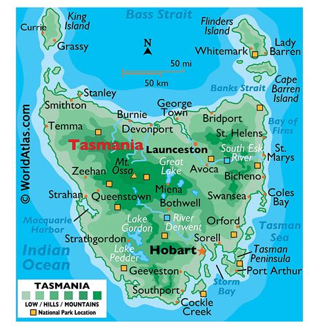 Tasmania Maps And Facts World Atlas