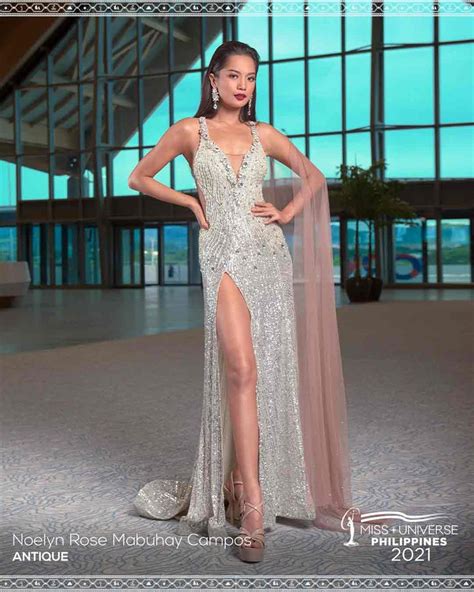 Miss Universe Philippines Bodycon Gown Silver Gown Sparkling Eyes Long Veil Sleek