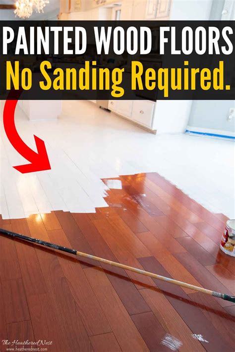 How To Paint Wood Floorswithout Sanding Painted Wood Floors Diy