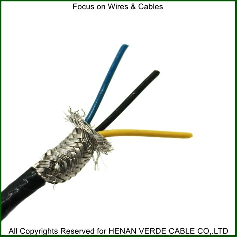 Pair Twisted Pvc Insulated Tinned Copper Wire Braiding Shielded Control