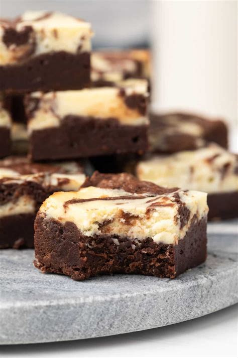 Swirled Cream Cheese Brownies Baked By An Introvert