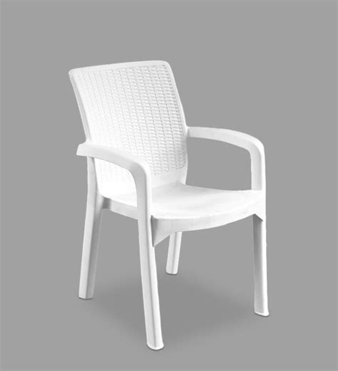 Buy Luxury Knotted Deisgn Plastic Chair With Arms In White Finish At 2 Off By Italica Pepperfry