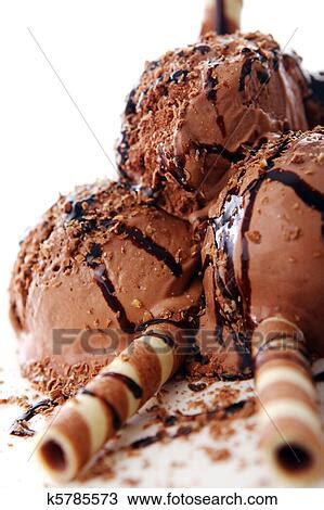 Chocolate Ice Cream Dessert Stock Image K Fotosearch