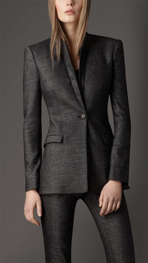 Burberry Wool Twill Tailored Jacket In Mid Grey Gray Lyst