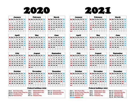 Printable 2020 2021 Calendar Free Letter Templates Riset